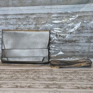 NWOT Summer and Rose Celine Silver Crossbody Purse